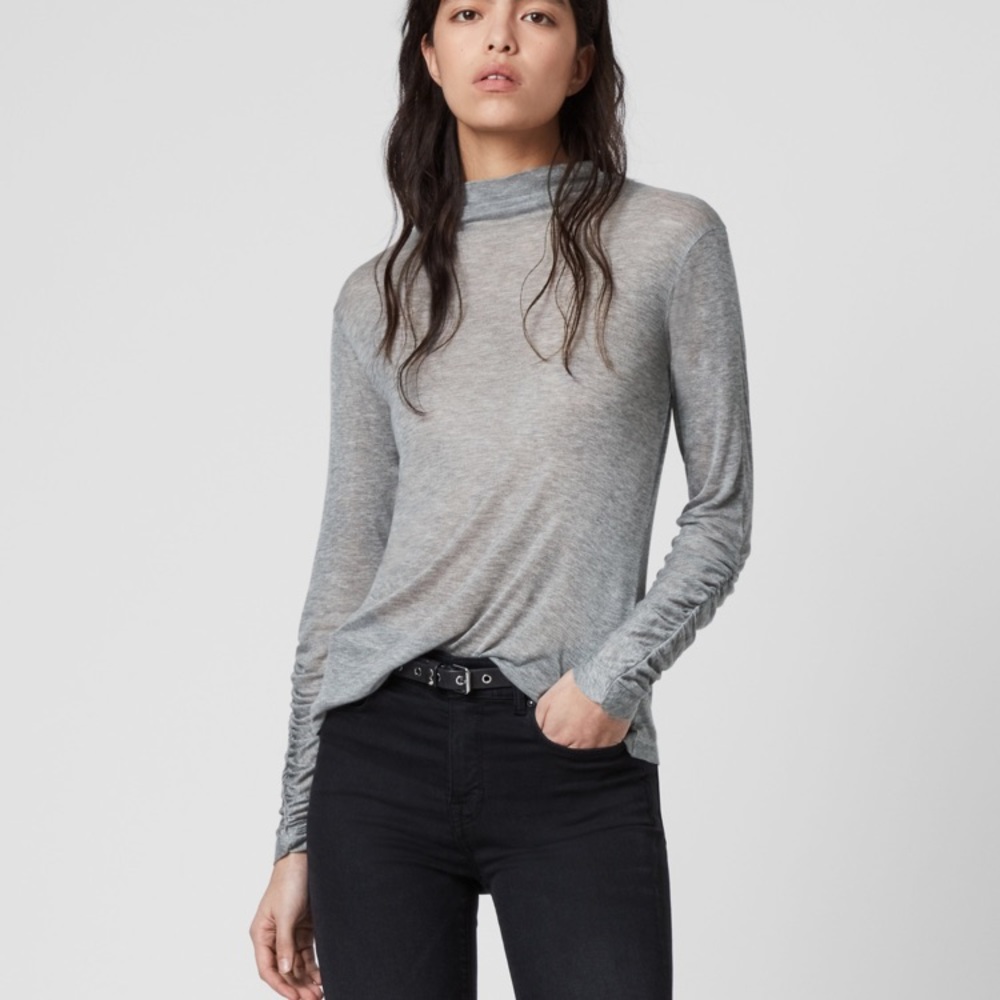 SOLD 🚨 ALL SAINTS tissue paper mock neck top